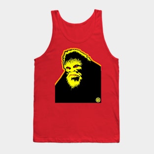 Mad Bigfoot Angry Sasquatch Retro Vintage Bust Cartoon Art Tank Top